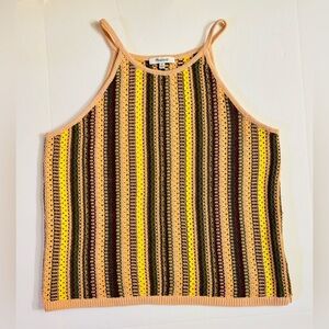 Madewell multicoloured crochet striped tank top Size M
#crochet #festival #boho
